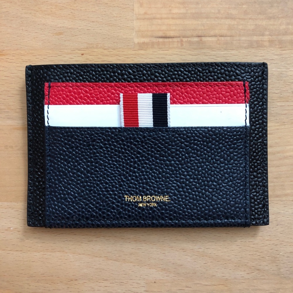 Thom Browne to-color card case + cash pouch